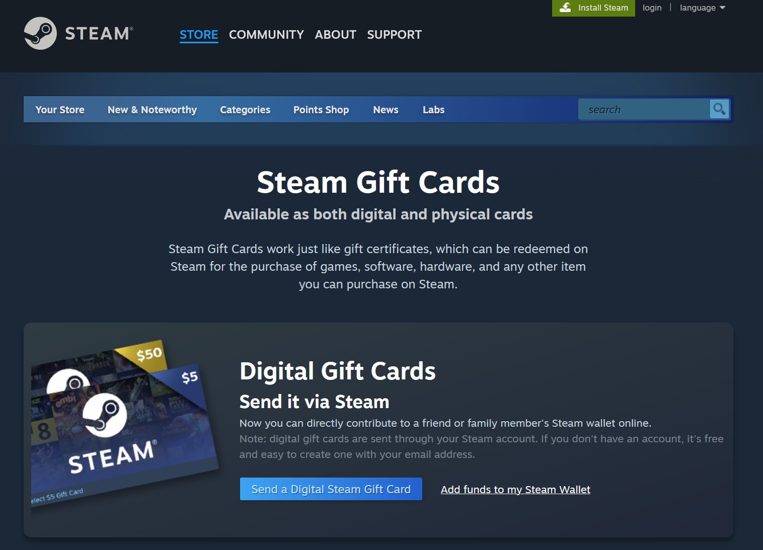 steam gift card balance check